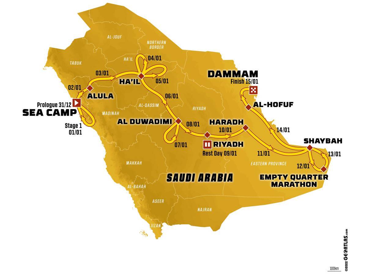 Full 2023 Dakar route revealed 
