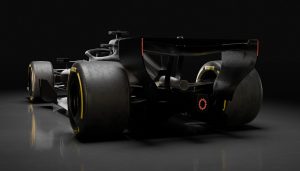 A F1 show car based on the 2026 regulations.
