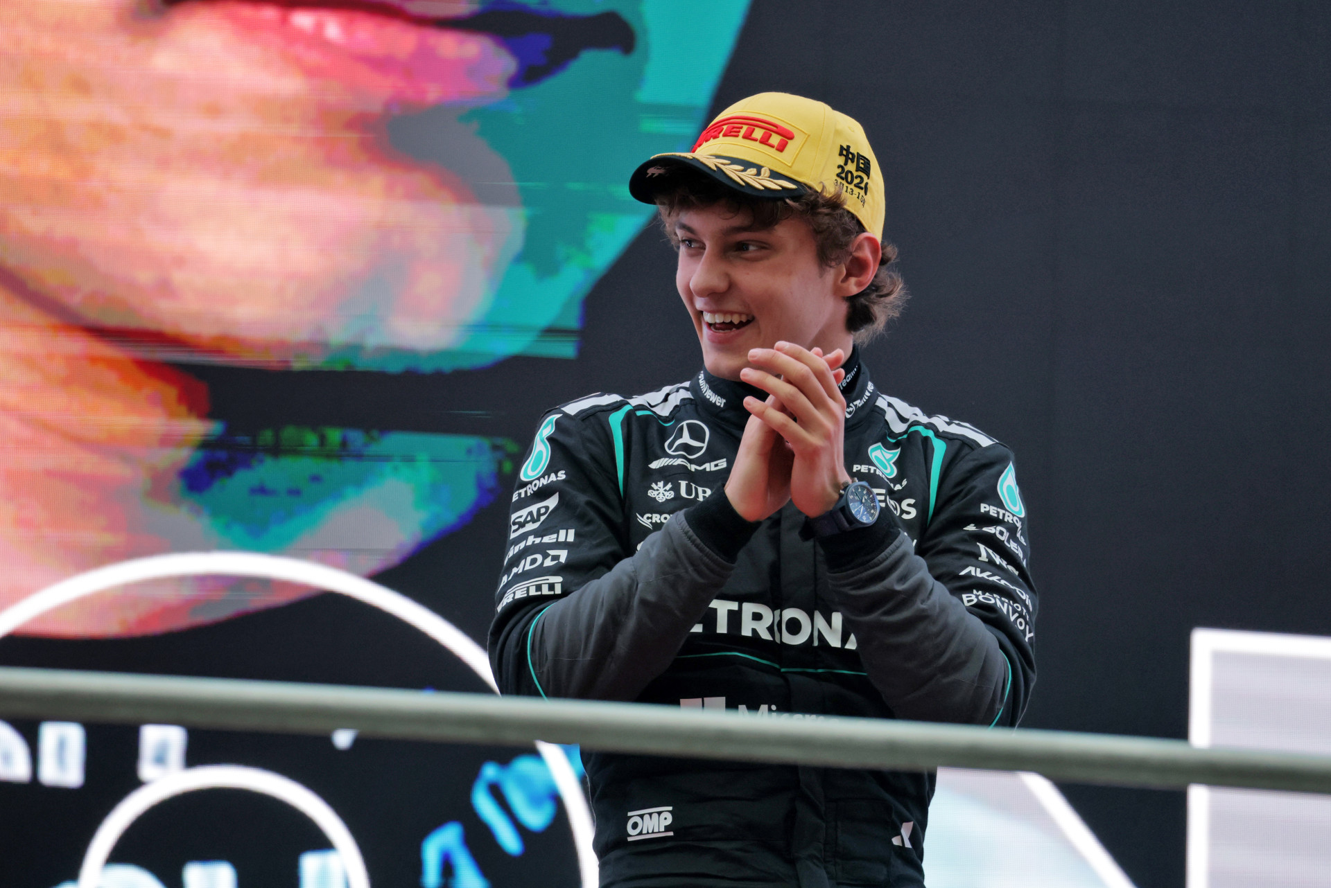 Kimi Antonelli's first F1 win marred by podium name mix-up