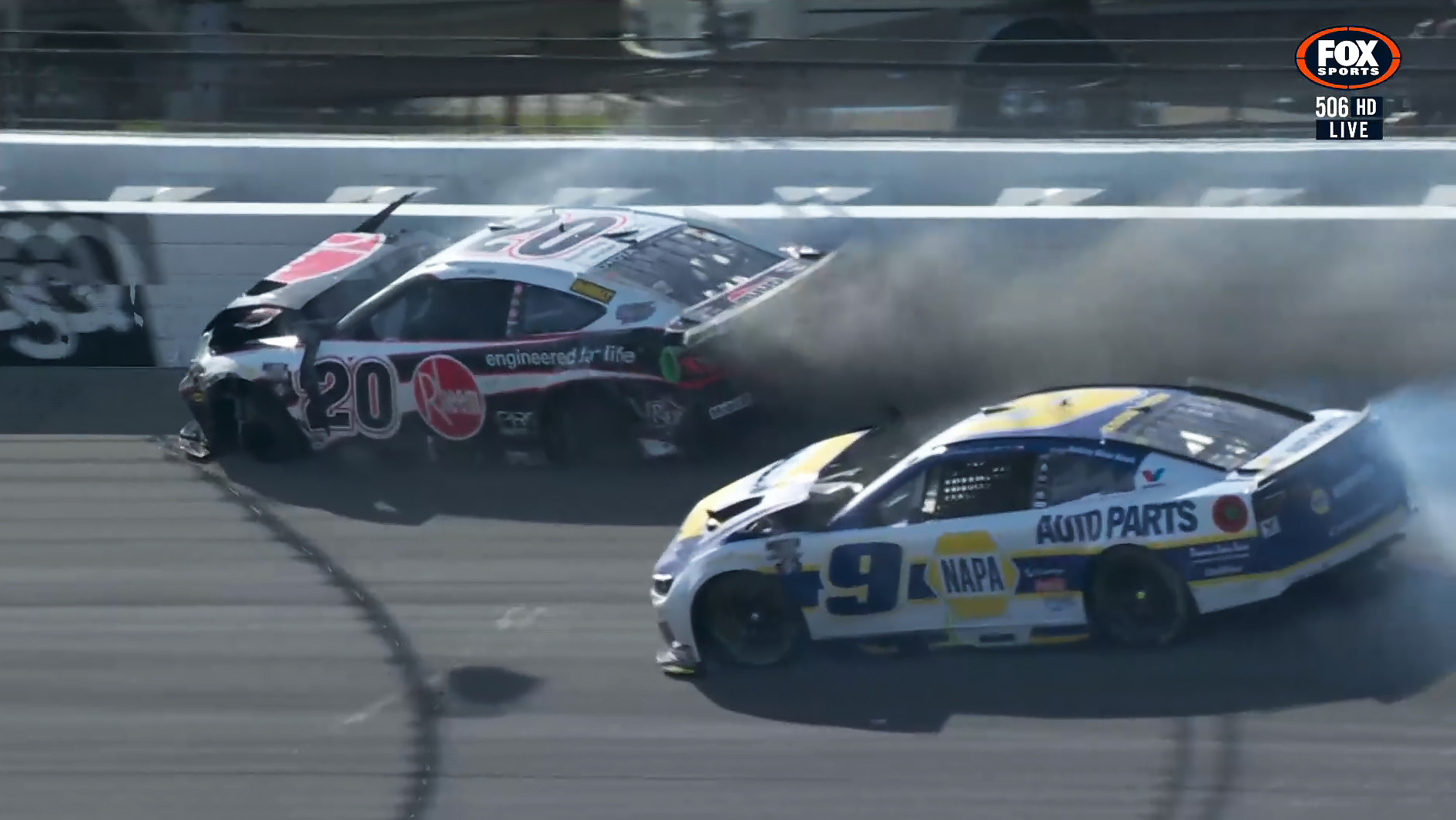 Insane" crash halts NASCAR Cup Series at Michigan