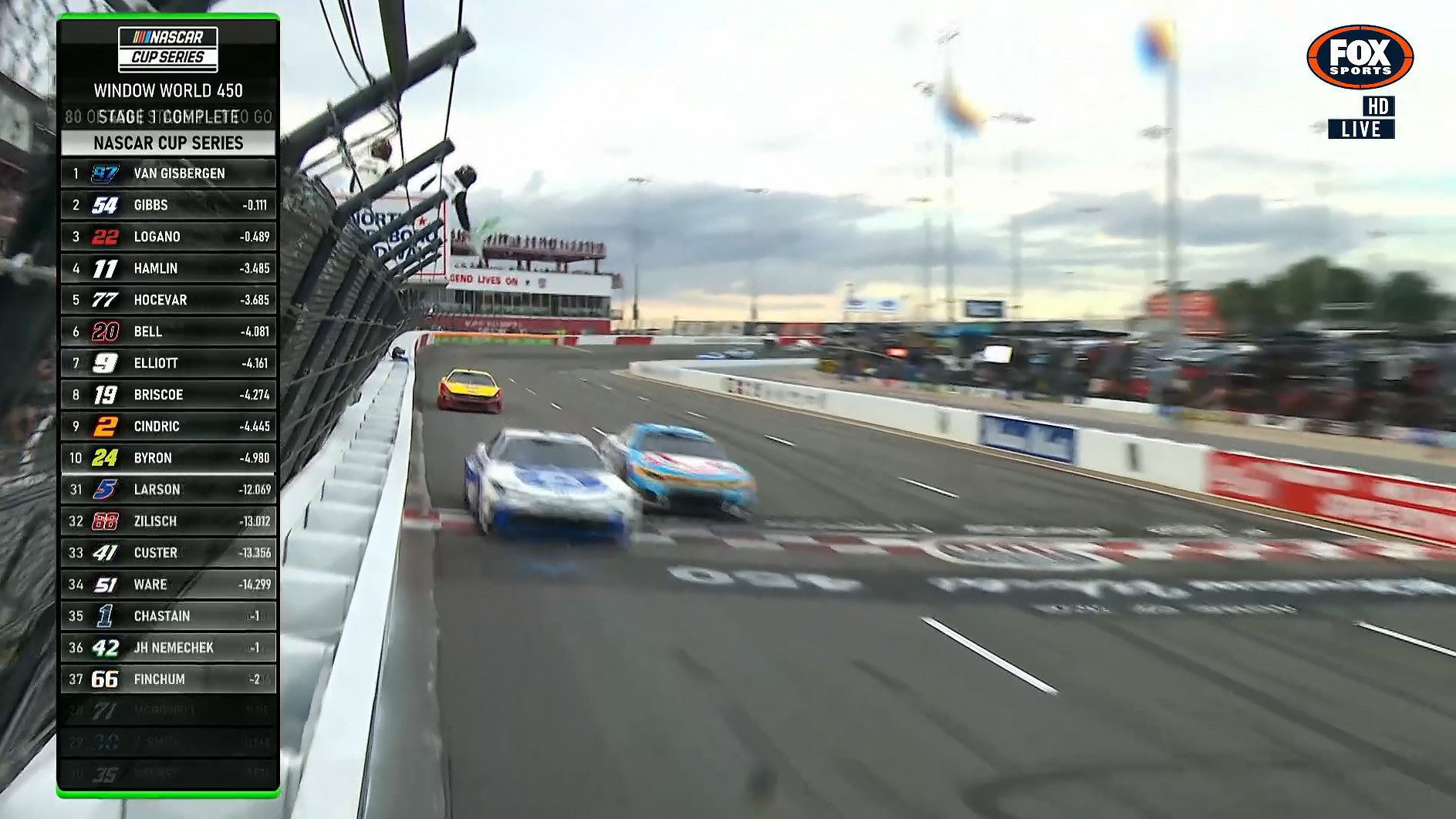 SVG narrowly denied first NASCAR oval stage win